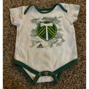Adidas Portland Timbers MLS Baby Bodysuit White Green Camo 3/6M Onesie
